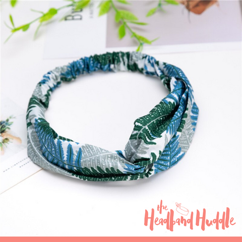 Winter Fern Chiffon Headband