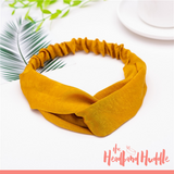 Vintage Velvet Mustard Headband