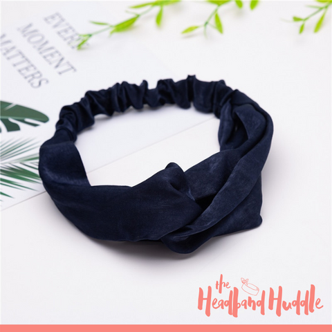 Vintage Velvet Midnight Blue Headband