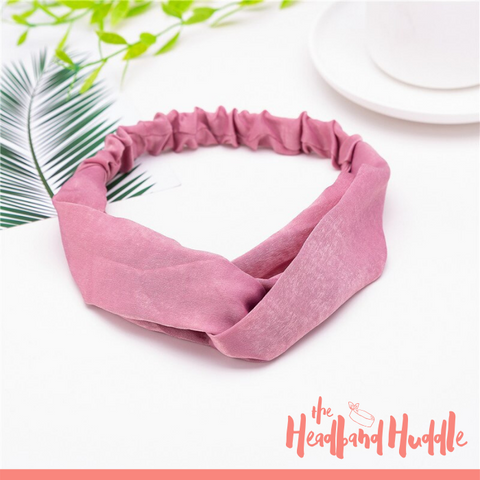 Vintage Velvet Peach Cocktail Headband